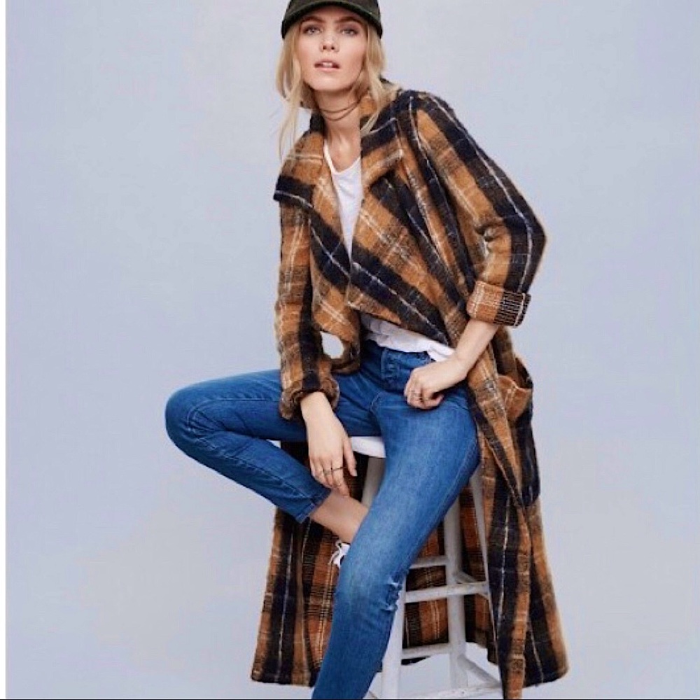 Free People Anaheim Plaid Coat
